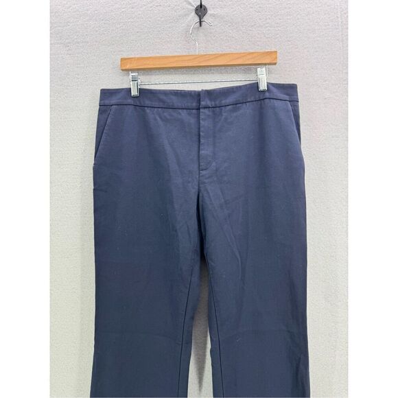 Lewit Womens Navy Blue Flat Front Straight Leg Trouser Dress Pants Size 16 - Picture 3 of 9